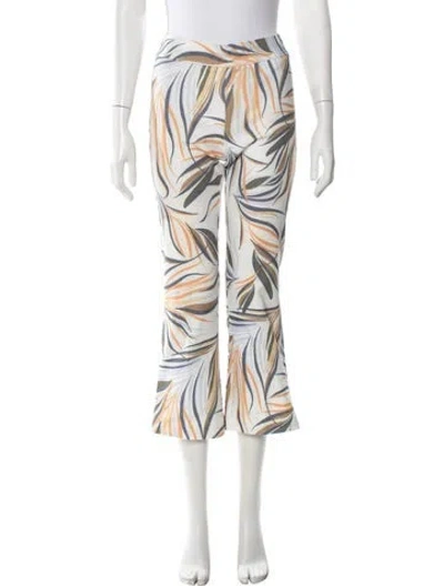 Pre-owned Avenue Montaigne Floral Print Flared Pants In Multi