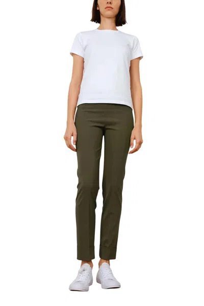 Avenue Montaigne Franco Ankle Pant In Olive In Green