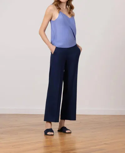 Avenue Montaigne Grace Cropped Trouser In Navy In Blue