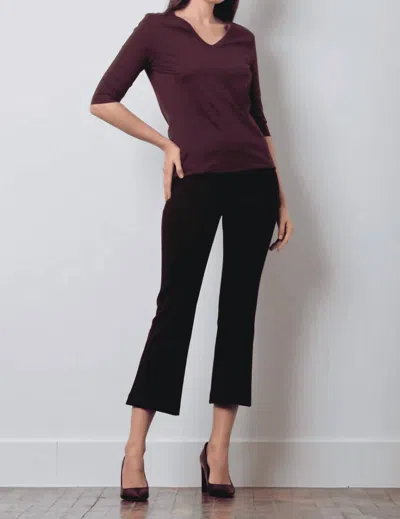Avenue Montaigne Leo 4-way Stretch Pant In Black
