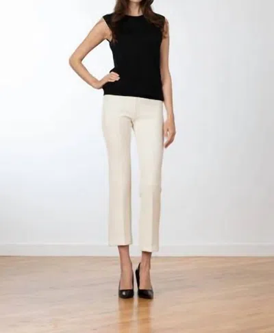 Avenue Montaigne Leo Boucle Pull-on Pants In Winter White