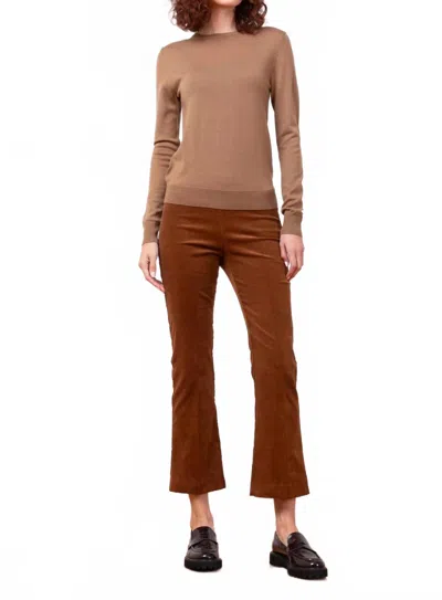 Avenue Montaigne Leo Corduroy Pants In Cognac In Brown