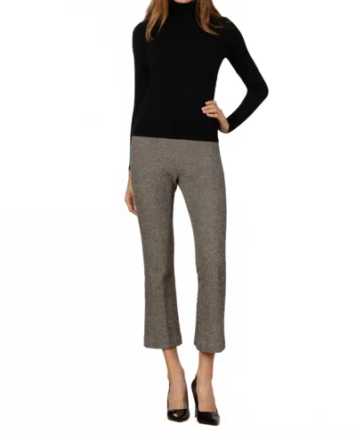 Avenue Montaigne Leo Cropped Flare Pants In Prestige Pattern In Gray