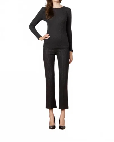 Avenue Montaigne Leo Cropped Pants In Glitzine In Black