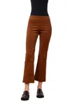 Avenue Montaigne Leo Fine Corduroy Pants In Cognac In Green