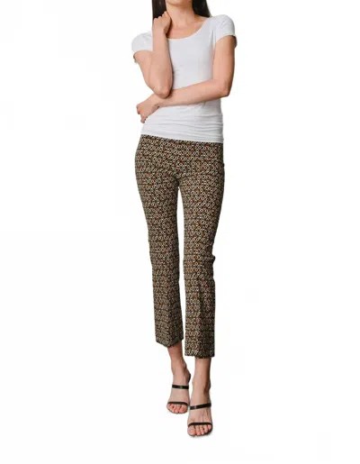 Avenue Montaigne Leo Flare Cut Leg Pants In Aztek In Multi