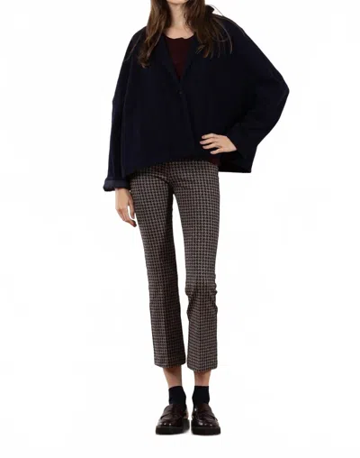 Avenue Montaigne Leo Flare Cut Pants In Pepita In Multi