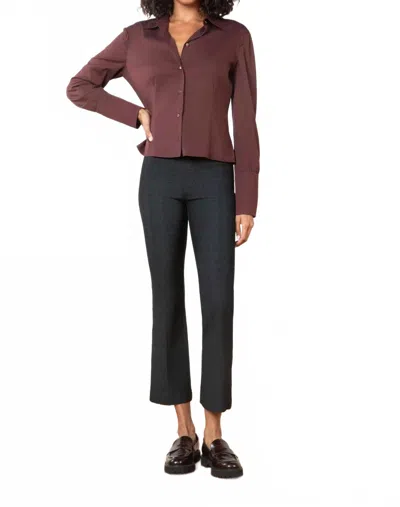 Avenue Montaigne Leo Flare Cut Pants In Window Pane In Multi