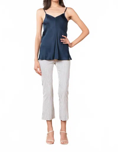 Avenue Montaigne Leo Pant In Bistro Navy In Multi