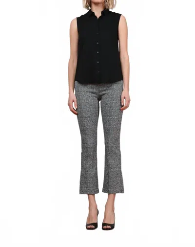 Avenue Montaigne Leo Pant In Herringbone In Gray