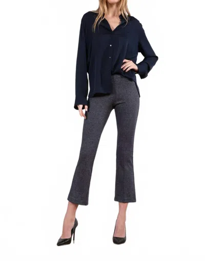Avenue Montaigne Leo Pant In Tweed In Blue