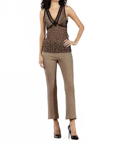 Avenue Montaigne Leo Pants In Exquisite In Brown