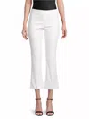 Avenue Montaigne Leo Ponti Jersey Crop Flare Pants In Off-white In White