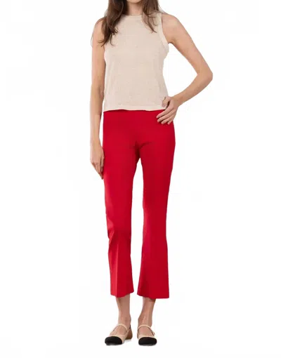 Avenue Montaigne Leo Signature Pant In Flash In Red