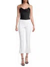 Avenue Montaigne Leo Ponti Jersey Crop Flare Pants In Off-white
