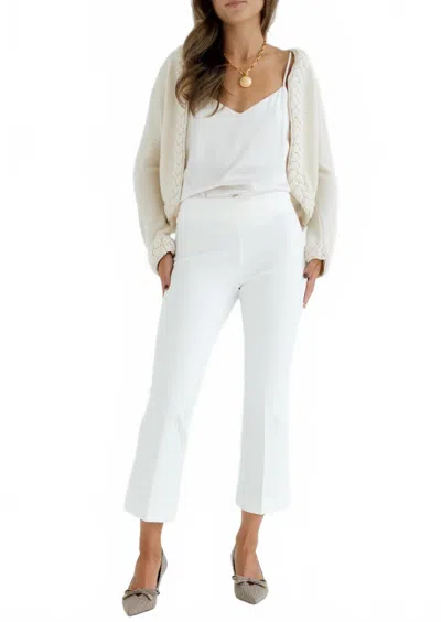 Avenue Montaigne Leo Stretch Pant In Off White