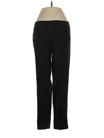 Pre-owned Avenue Montaigne Linen Pants In Black