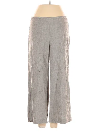 Pre-owned Avenue Montaigne Linen Pants In Gray