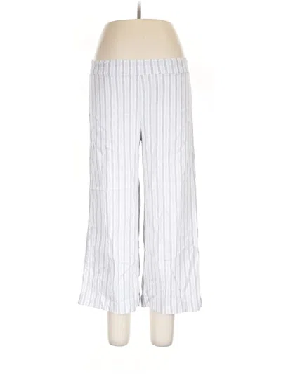 Pre-owned Avenue Montaigne Linen Pants In Silver