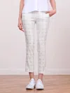 Avenue Montaigne Lulu Ankle Slim With Pocket Pant In Blue Multi In Multi