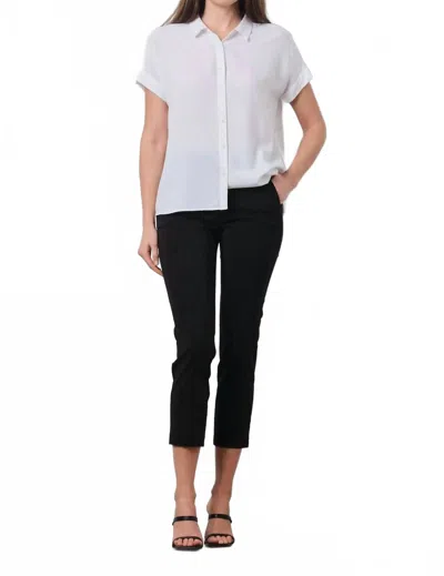 Avenue Montaigne Lulu Cotton Stretch Pant In Black