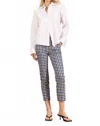 Avenue Montaigne Colette Checked-pattern Trousers In Blue