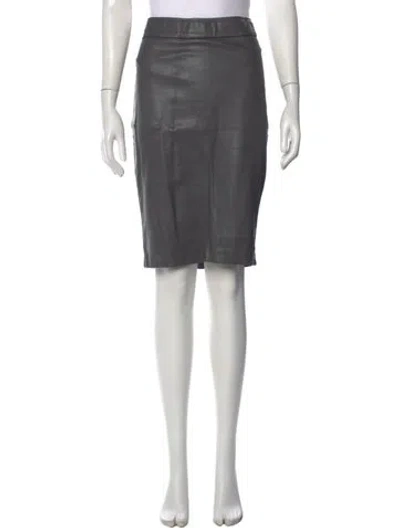 Pre-owned Avenue Montaigne Midi Length Skirt In Grey