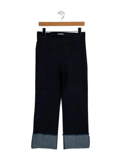 Pre-owned Avenue Montaigne Mid-rise Wide Leg Jeans In Blue