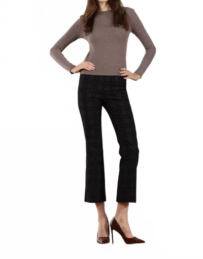 Avenue Montaigne Smoky Leo Cropped Flare Cut Pants In Black