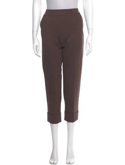 Pre-owned Avenue Montaigne Straight Leg Pants In Brown