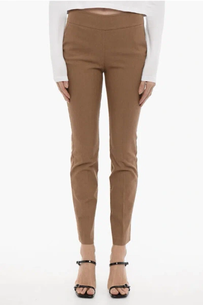 Avenue Montaigne Straight Louis Pants With Two Pockets In Brown