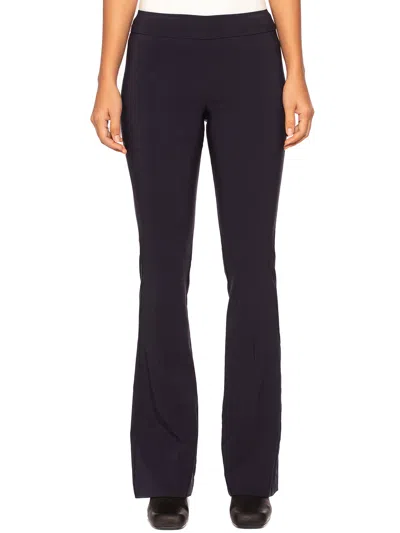 Avenue Montaigne Technical Lightweight Flared Pants In Black