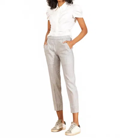 Avenue Montaigne Tonic Straight Leg Pants In Hairline Blue In Multi