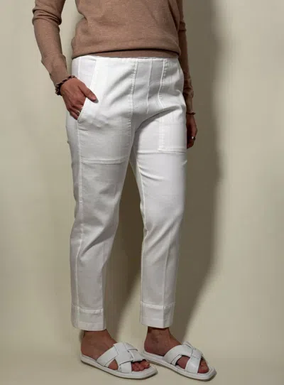 Avenue Montaigne Tonic Stretchable Pants In White