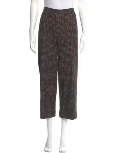 Pre-owned Avenue Montaigne Tweed Pattern Wide Leg Pants In Multi