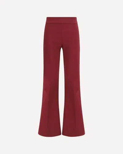 Avenue Montaigne Viscose Palazzo Bellini Pants In Bordeaux