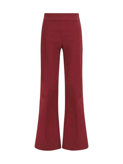 Avenue Montaigne Viscose Palazzo Trousers In Red