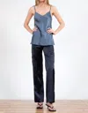 Avenue Montaigne Wide-leg Cargo Eclipse Pant In Navy In Blue