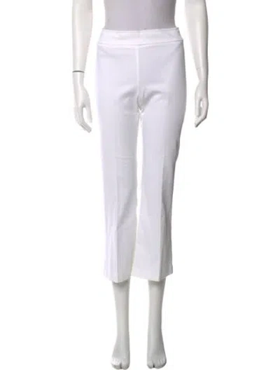 Pre-owned Avenue Montaigne Wide Leg Pants In White