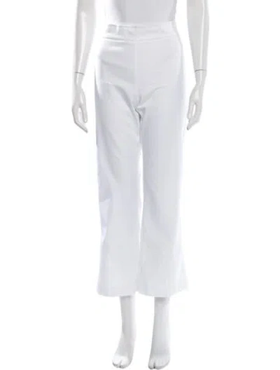 Pre-owned Avenue Montaigne Wide Leg Pants In White