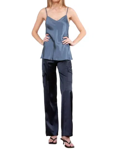 Avenue Montaigne Wide-leg Cargo Eclipse Pant In Navy In Blue