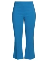 AVENUE MONTAIGNE AVENUE MONTAIGNE WOMAN PANTS AZURE SIZE 8 VISCOSE, POLYAMIDE, ELASTANE