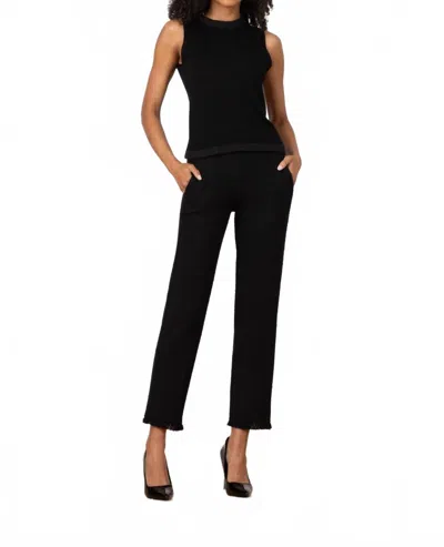 Avenue Montaigne Women's Joan Fringe Boucle Pants In Black