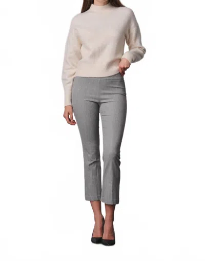 Avenue Montaigne Women's Leo Trend Pants In Light Gray/navy Plaid