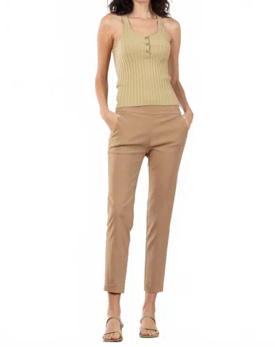 Avenue Montaigne Women's Lulu Crop Slim Pants In Camel In Brown