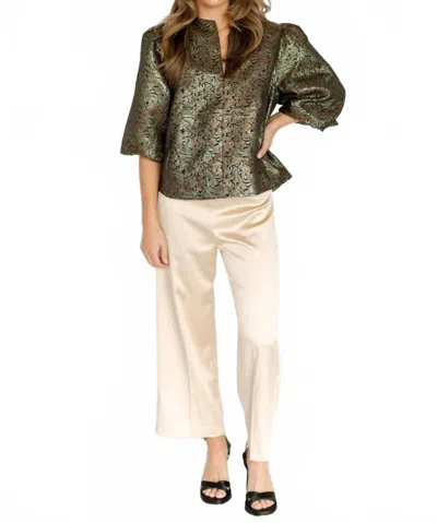 Avenue Montaigne Women's Satin Pant In Pale In Neutral