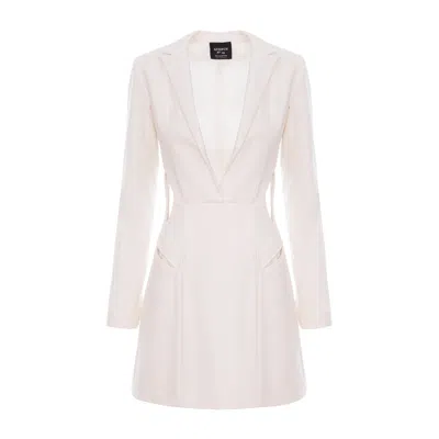Avenue N°29 Women's Cut-out Blazer Dress - White