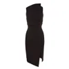 Avenue No.29 Women's Bodycon Midi Dress With Leg Slit - Black In Black