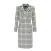 Avenue No.29 Women's Check Wool Chester Coat - Grey In Grey