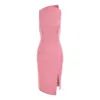 Avenue No.29 Women's Pink / Purple Bodycon Midi Dress With Leg Slit - Pink In Pink/purple